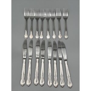 IIC Stainless Taiwan Parliament Design 16 piece Forks‎ Knife Flatware Vintage
